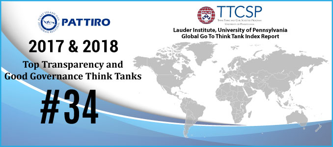 Tetap bertahan di 40 besar Global Think Tank Dunia 2018, PATTIRO Berkomitmen Untuk Meningkatkan Kualitas Riset.