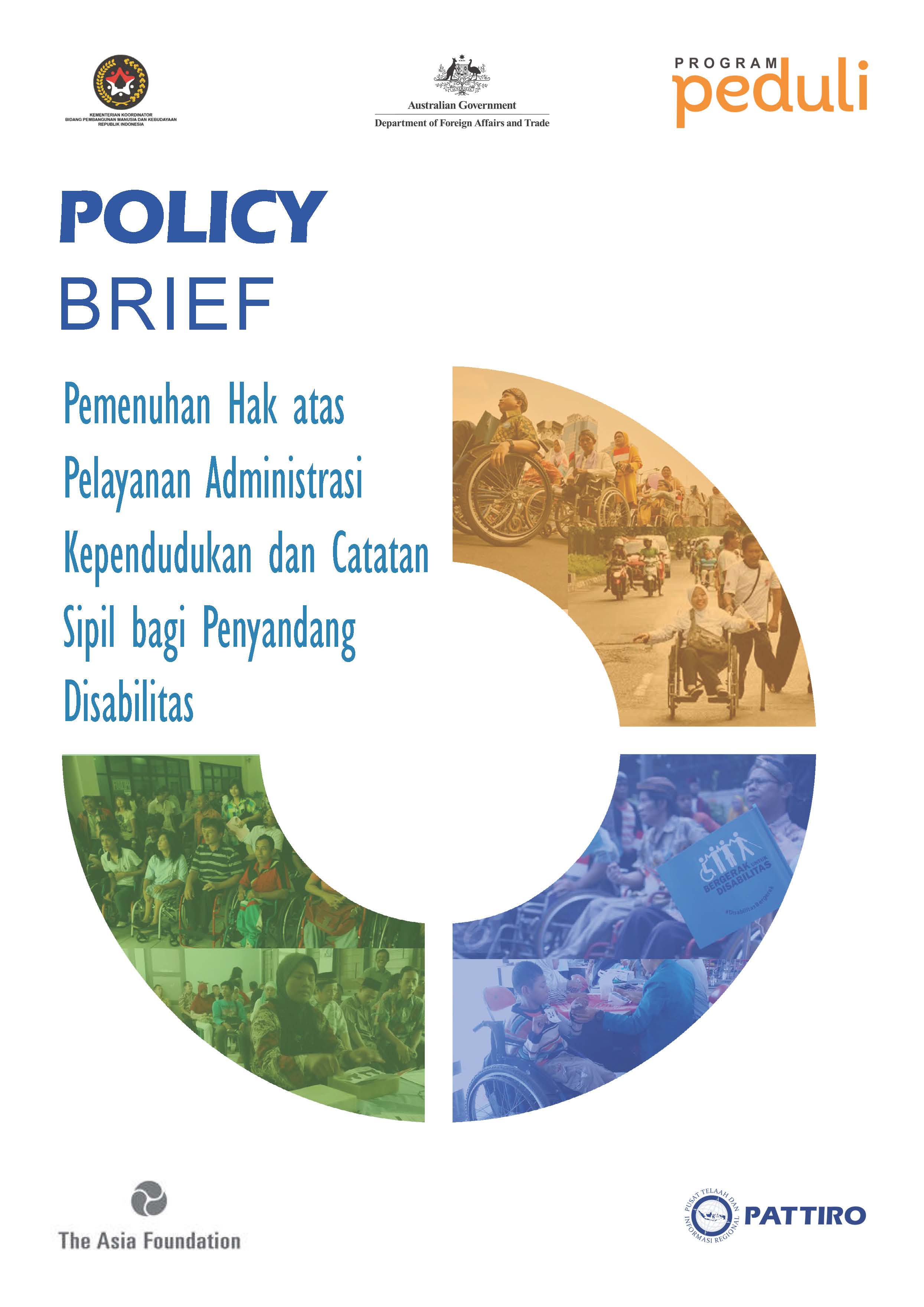 Policy Brief | Fulfillment of the Right to Population Administration and Civil Registration Services of Persons with Difabilities