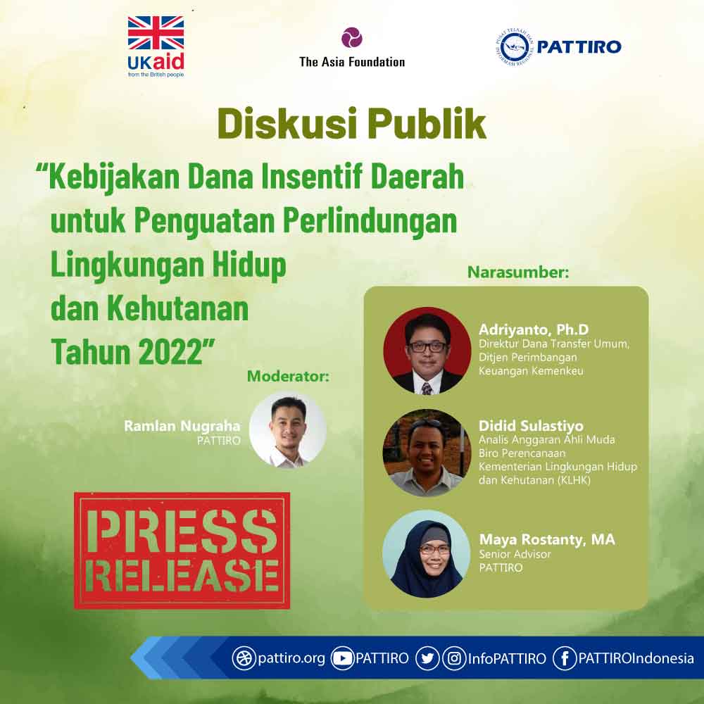 Press Release | Public Discussion of DID Policy in 2022 Expected to Improve Environmental Management Performance at National and Regional Levels